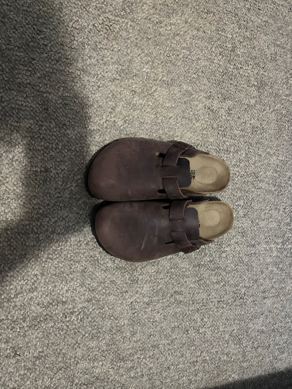 Women’s Birkenstock Boston clog in color habana oiled leather.